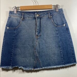 Altar'd State Blue A-Line Mini Skirt Casual